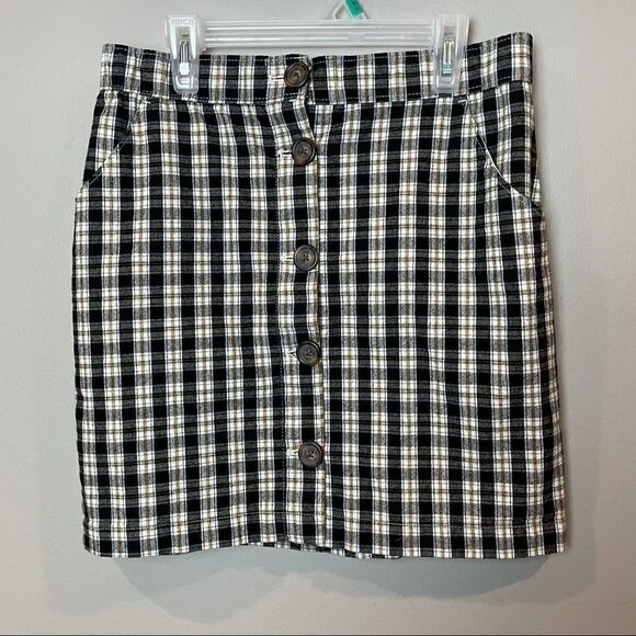 Hollister Preppy Plaid Stretch Mini Skirt Small - Picture 1 of 7